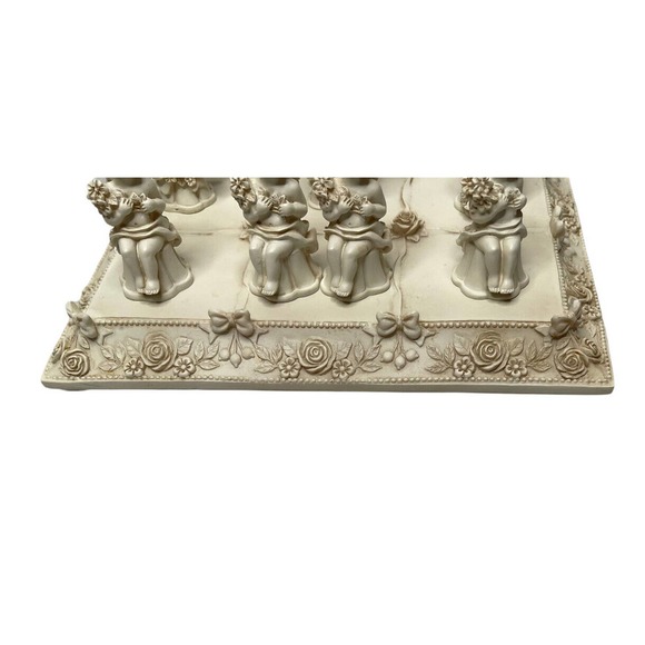 2004 Collectible Avon Ceramic Cherub Tic-Tac-Toe With Decorative Ceramic Board - Picture 3 of 7